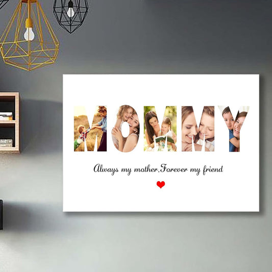 A collage of 5 photographs,Mom photo collage,Mummy photo collage,Mommy photo collage,Mothers day collage template,Mothers day gift,Gift for Mom,Custom Wooden Collage Picture frames for Wall Decor