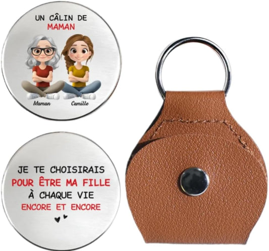 Custom Pocket Coin Keychain Gifts for Men Women Pocket Hug Token Birthday Keepsake Gift on Holidays