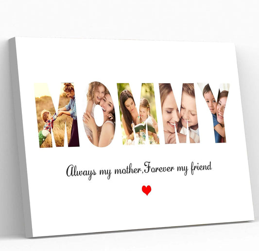 A collage of 5 photographs,Mom photo collage,Mummy photo collage,Mommy photo collage,Mothers day collage template,Mothers day gift,Gift for Mom,Custom Wooden Collage Picture frames for Wall Decor